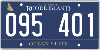 RI license plate 095401