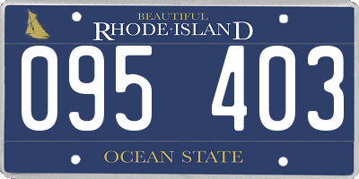 RI license plate 095403