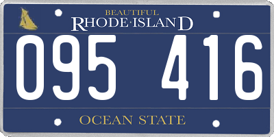 RI license plate 095416