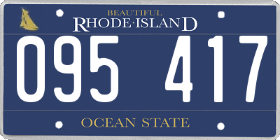 RI license plate 095417
