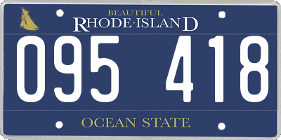 RI license plate 095418