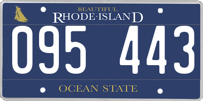 RI license plate 095443