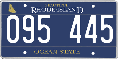 RI license plate 095445