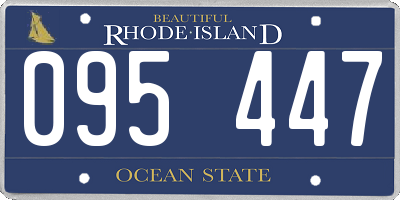 RI license plate 095447