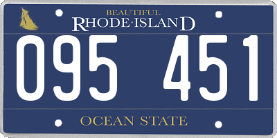RI license plate 095451