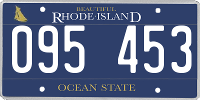 RI license plate 095453