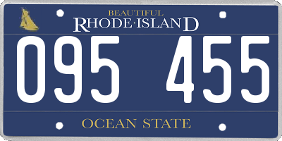 RI license plate 095455