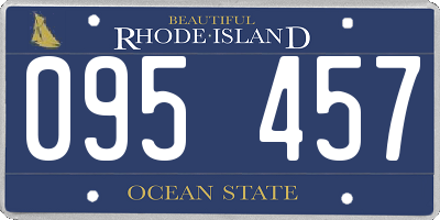 RI license plate 095457