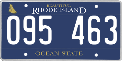 RI license plate 095463