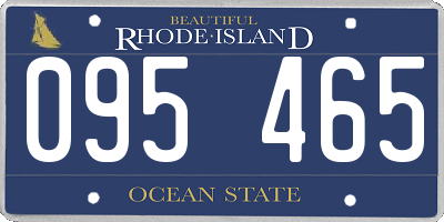 RI license plate 095465