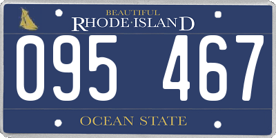RI license plate 095467