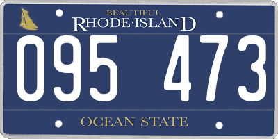 RI license plate 095473