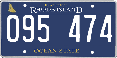 RI license plate 095474