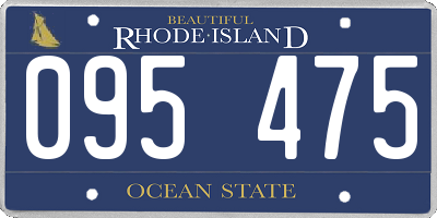 RI license plate 095475