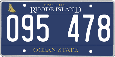 RI license plate 095478