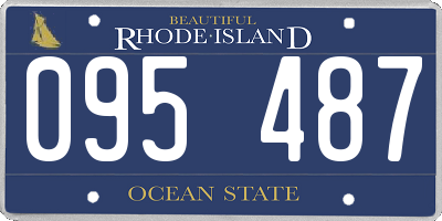 RI license plate 095487