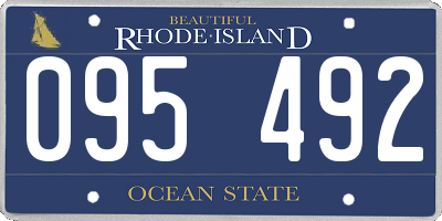 RI license plate 095492