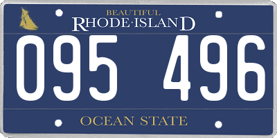RI license plate 095496
