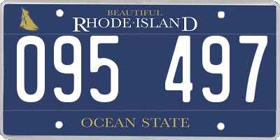 RI license plate 095497