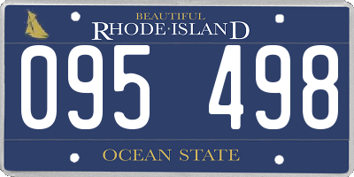 RI license plate 095498