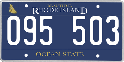 RI license plate 095503