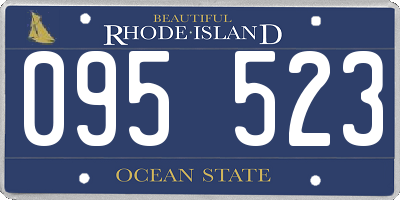 RI license plate 095523