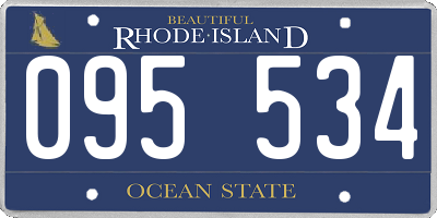 RI license plate 095534