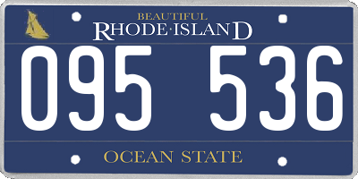 RI license plate 095536