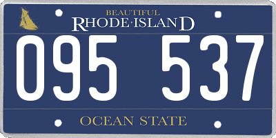 RI license plate 095537