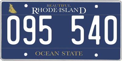 RI license plate 095540