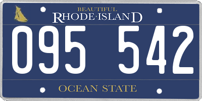 RI license plate 095542