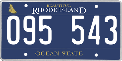RI license plate 095543