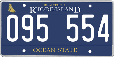 RI license plate 095554