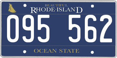 RI license plate 095562
