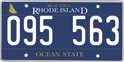 RI license plate 095563