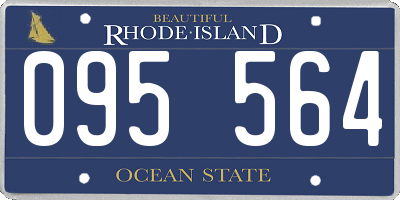 RI license plate 095564