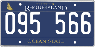 RI license plate 095566