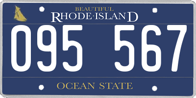 RI license plate 095567
