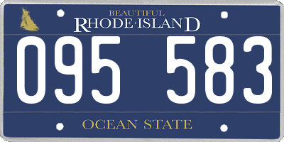 RI license plate 095583