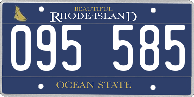 RI license plate 095585