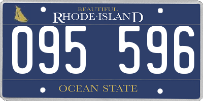 RI license plate 095596