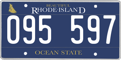 RI license plate 095597