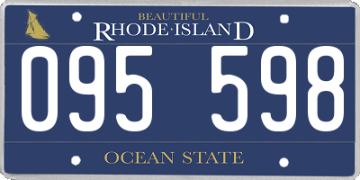 RI license plate 095598