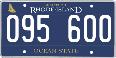 RI license plate 095600