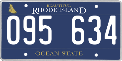 RI license plate 095634