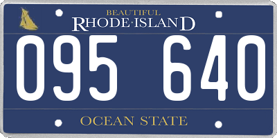 RI license plate 095640
