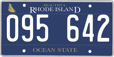 RI license plate 095642