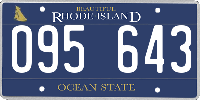 RI license plate 095643
