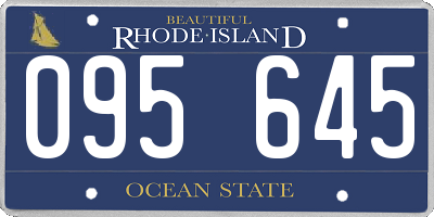 RI license plate 095645