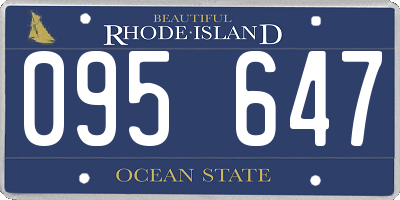 RI license plate 095647